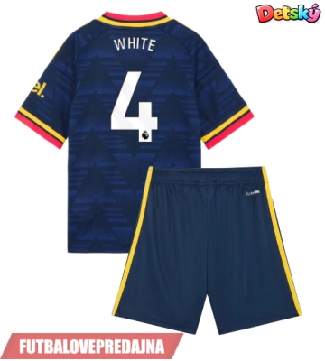 Lacne Dětský Futbalové dres Arsenal Ben White #4 2026-27 Krátky Rukáv - Preč (+ trenírky)